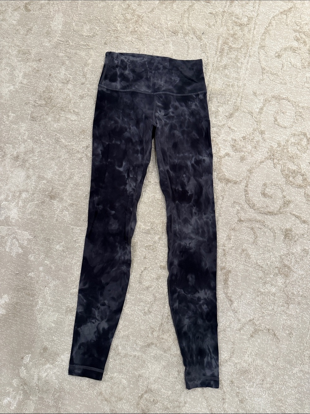 lululemon athletica Charcoal Black Tie-Dye Leggings